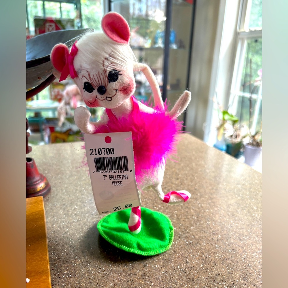 Pink Ballerina Mouse Figurine